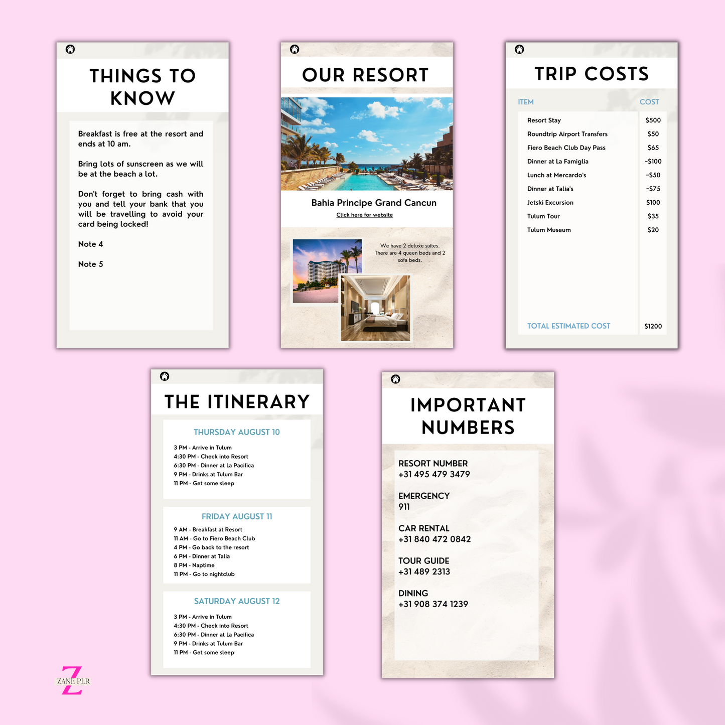 PLR Mobile Travel Planner