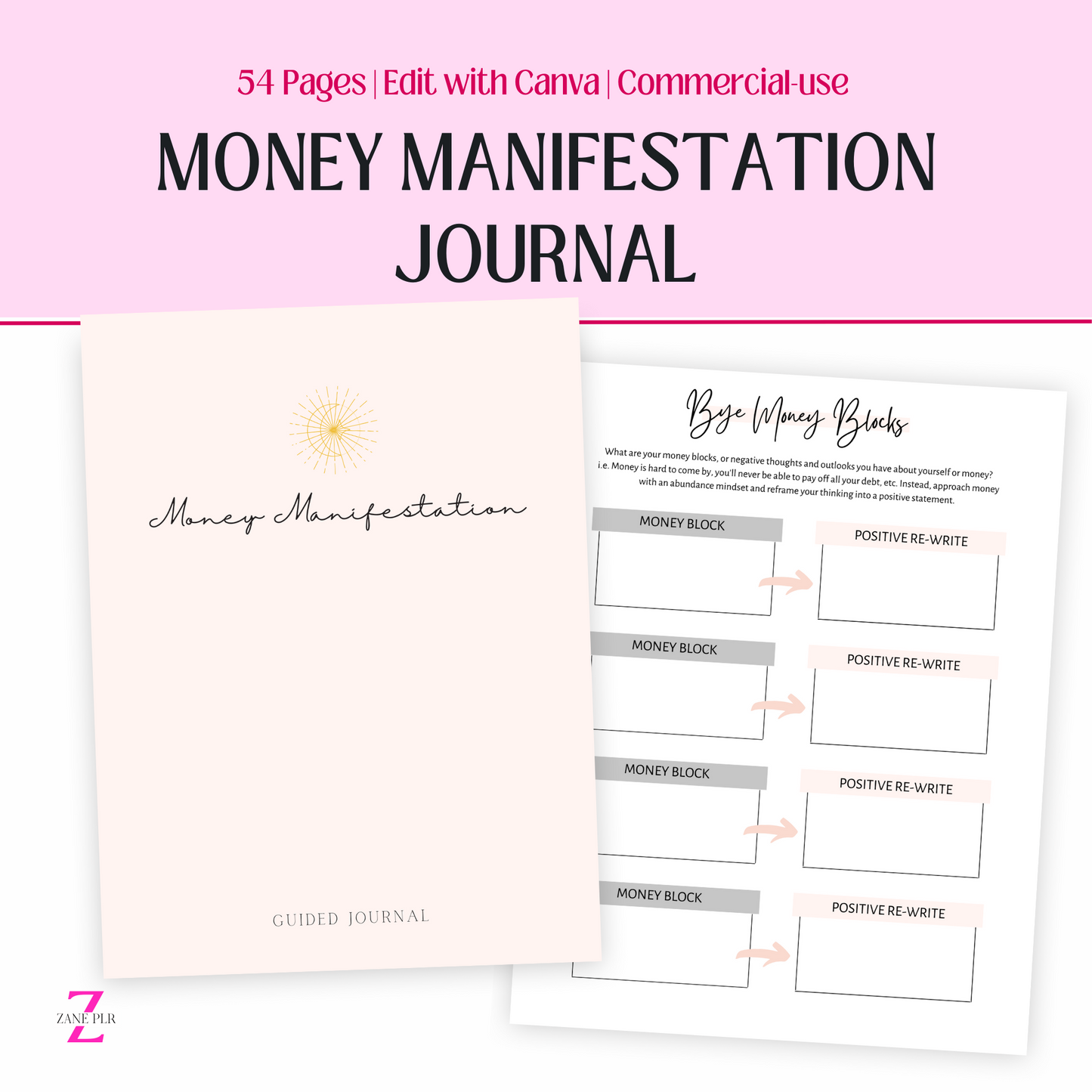 plr money manifestation journal