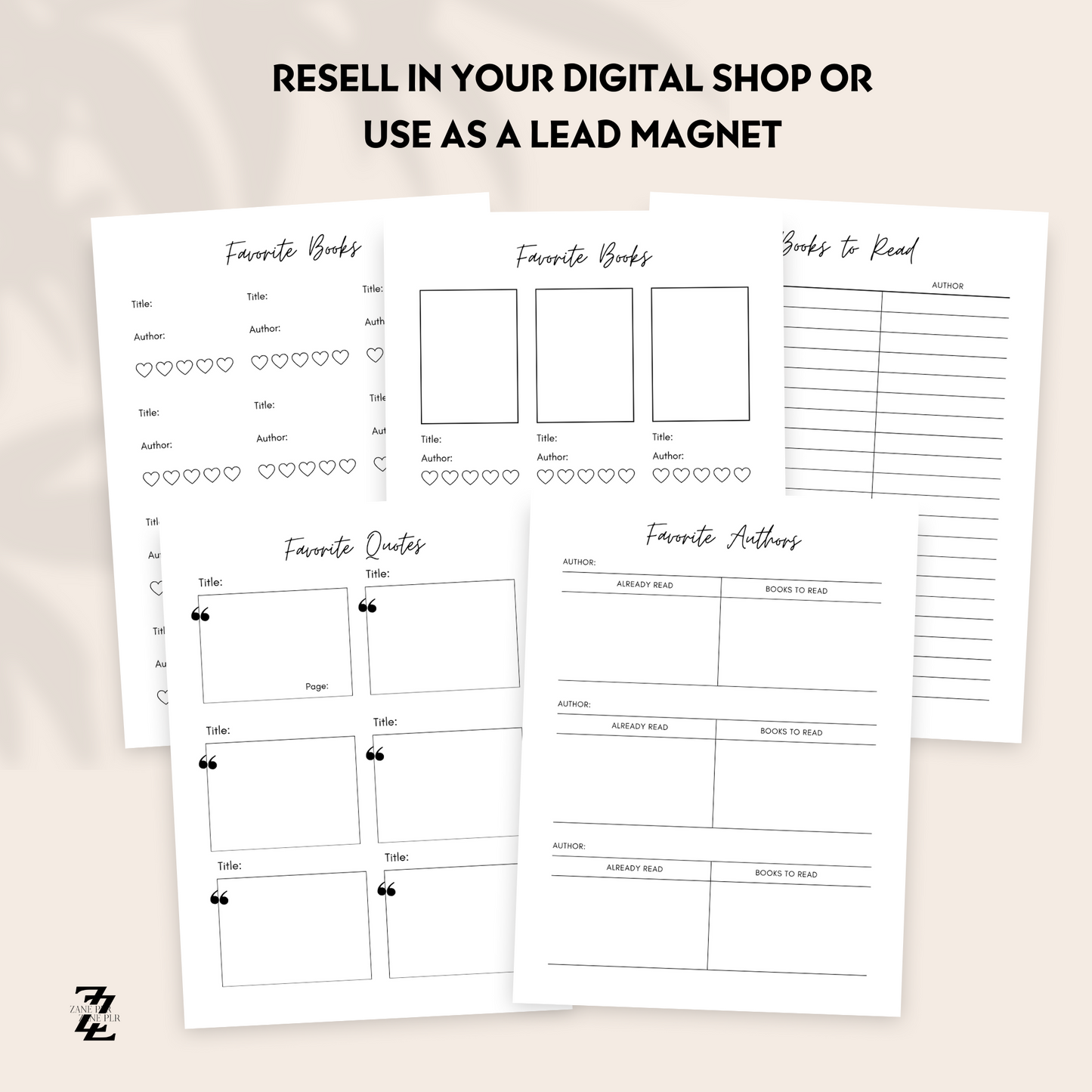 PLR Reading Journal