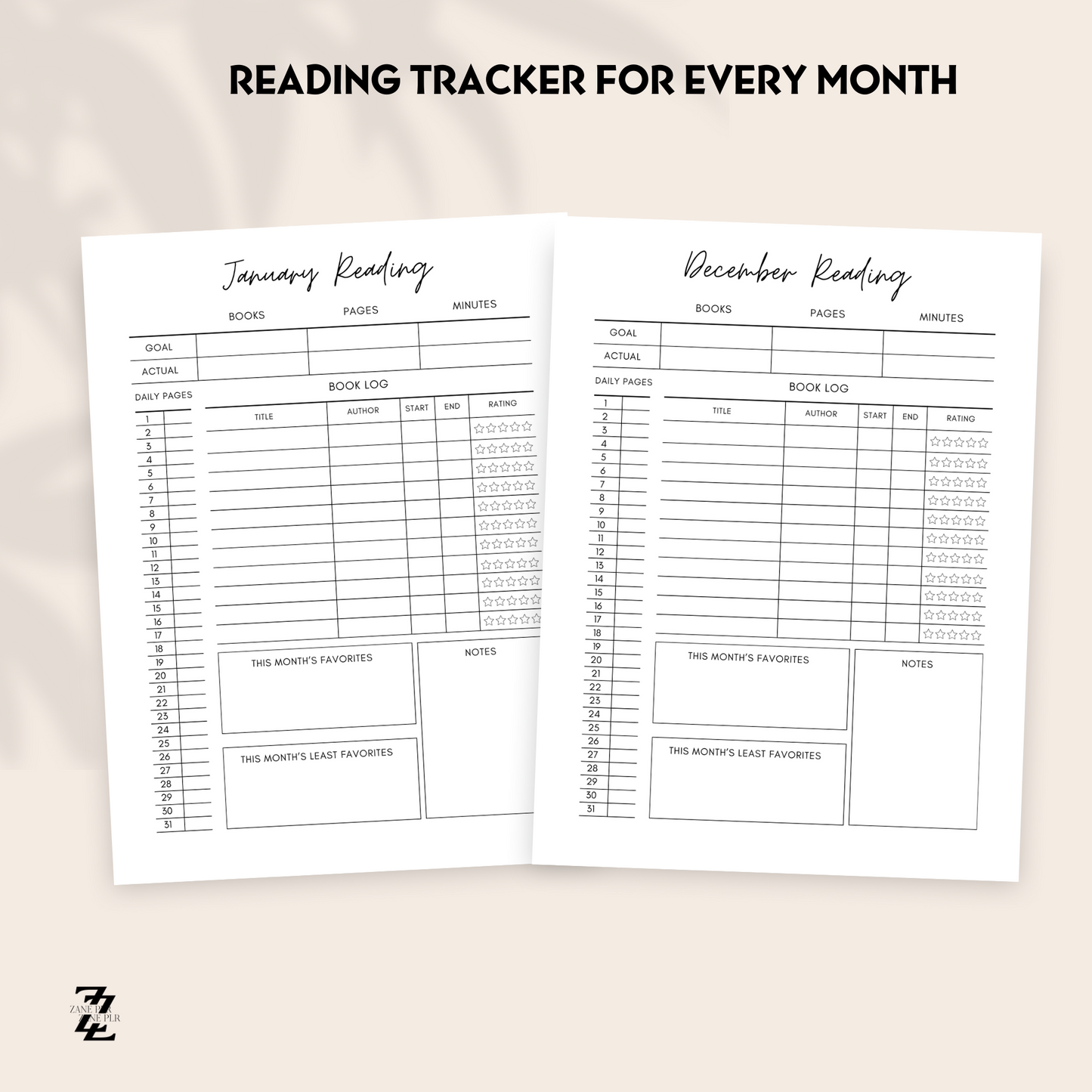 PLR Reading Journal