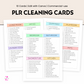 plr cleaning cards