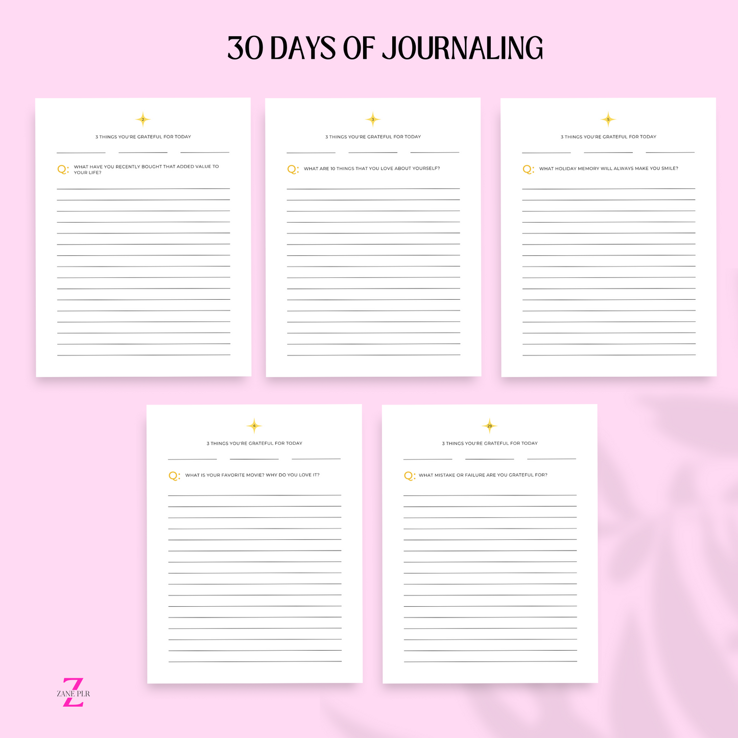 PLR Gratitude Journal