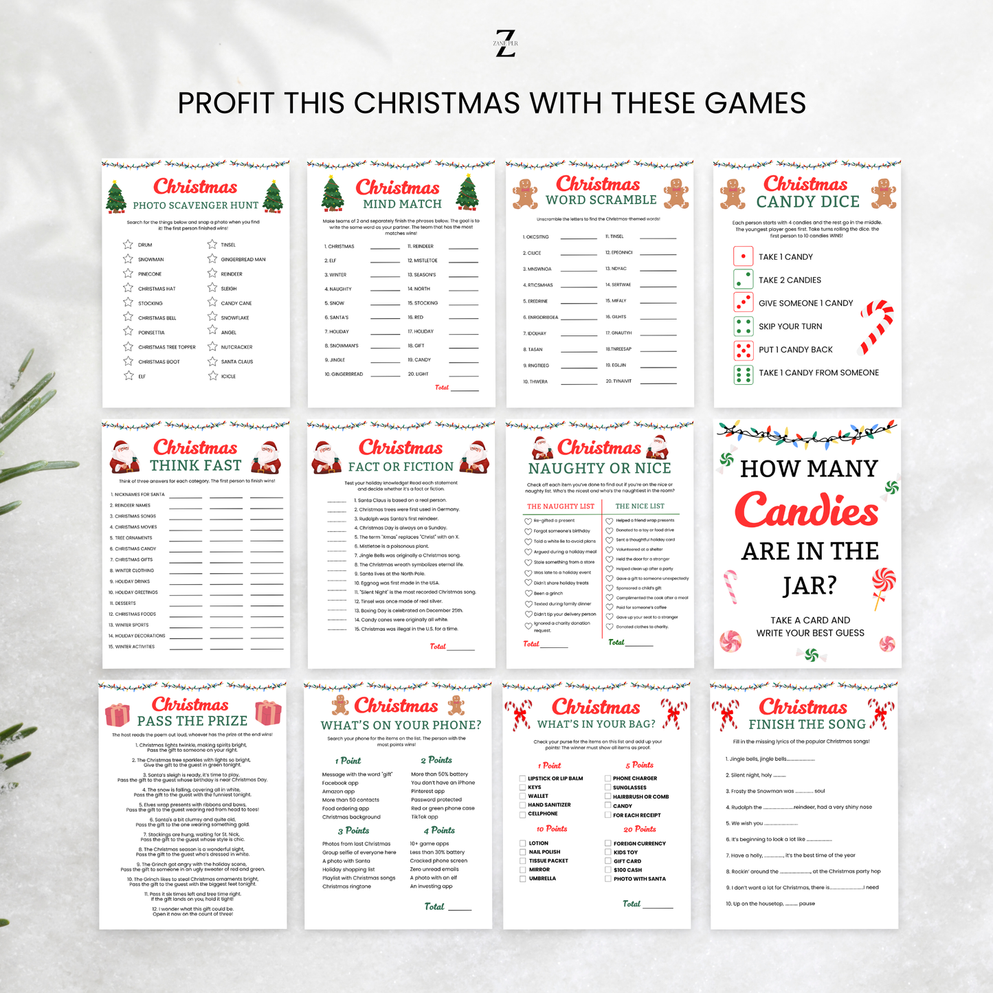 PLR Christmas Games Bundle