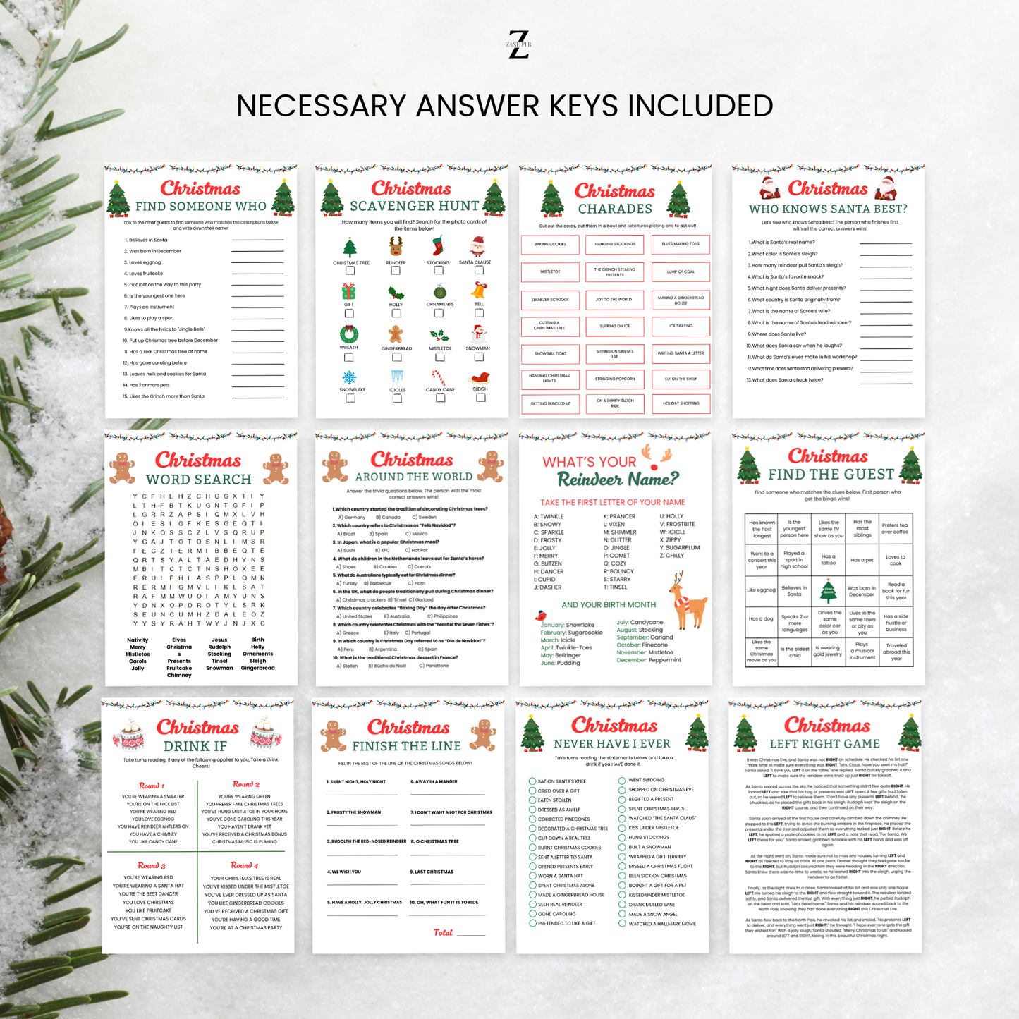 PLR Christmas Games Bundle
