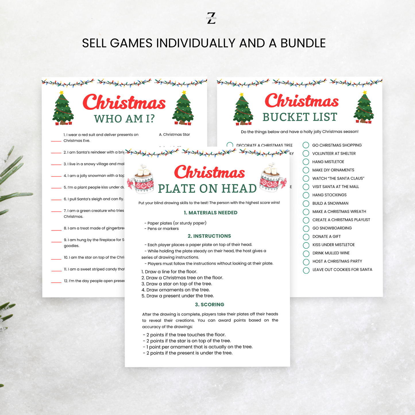 PLR Christmas Games Bundle