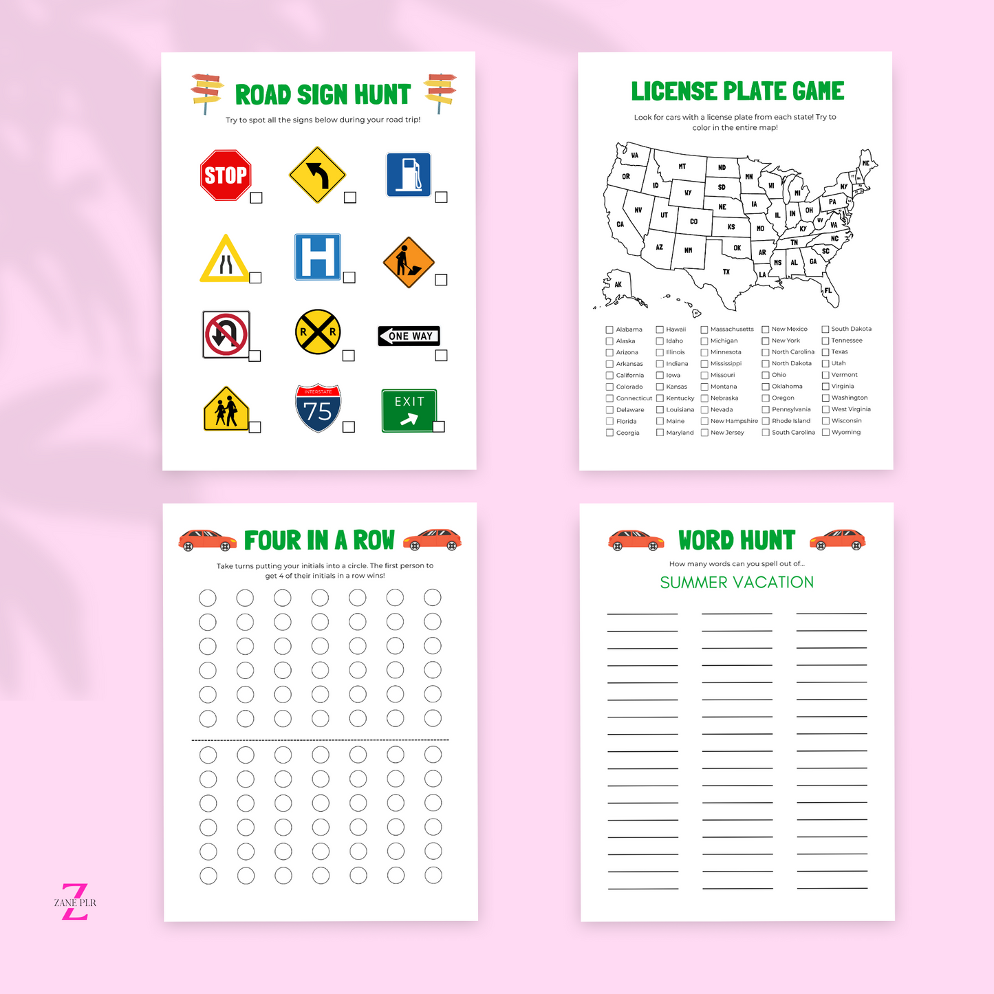 PLR Road Trip Games