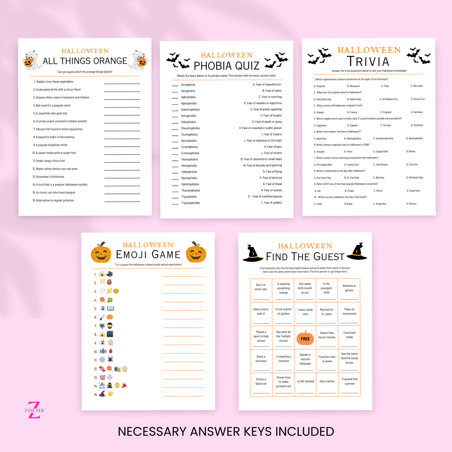 PLR Halloween Games Bundle Vol. 2