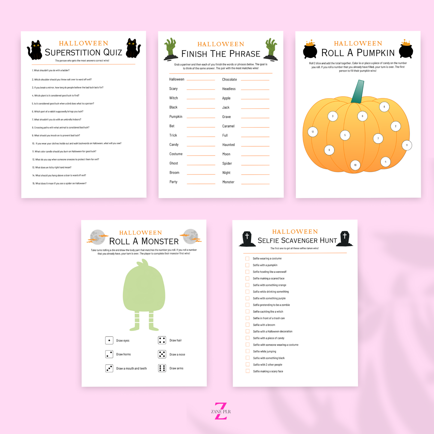PLR Halloween Games Bundle Vol. 2