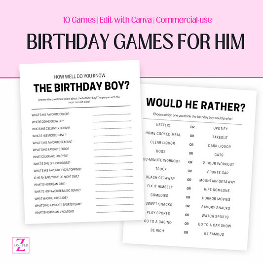 plr birthday games for him