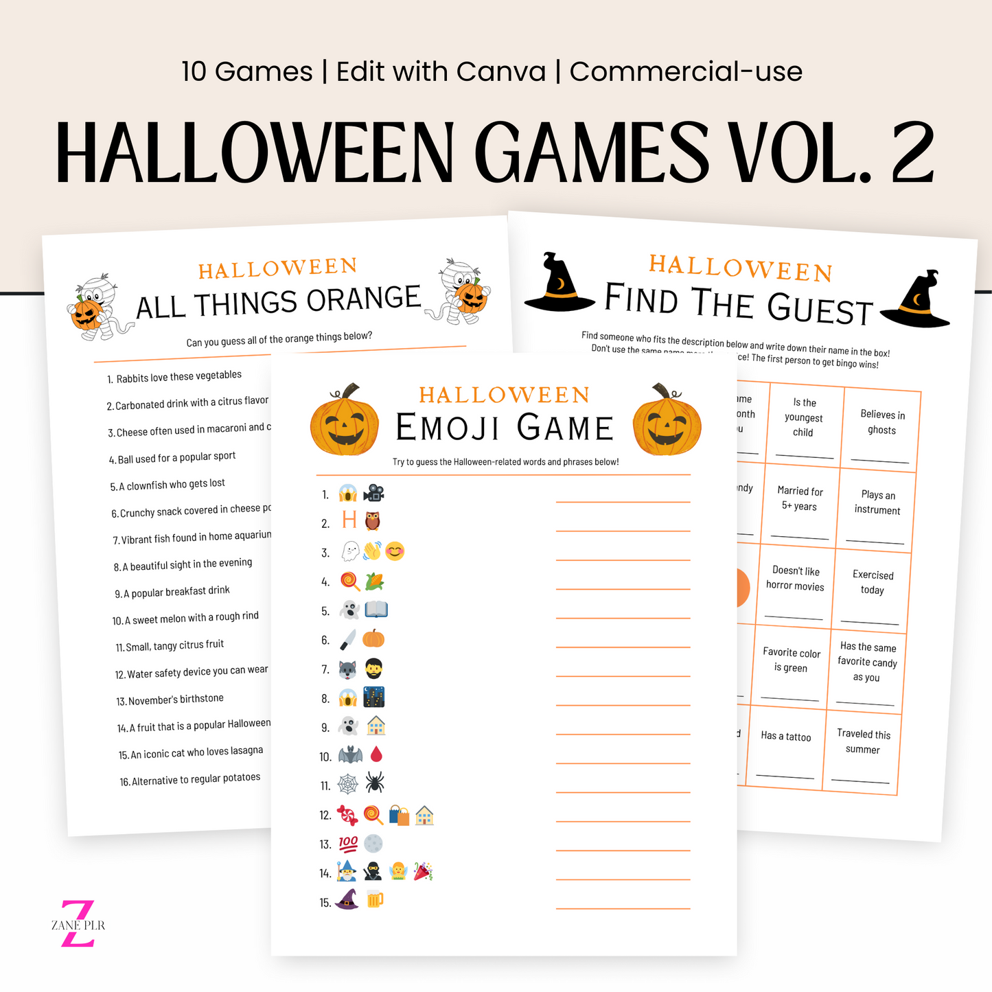 PLR Halloween Games Bundle Vol. 2