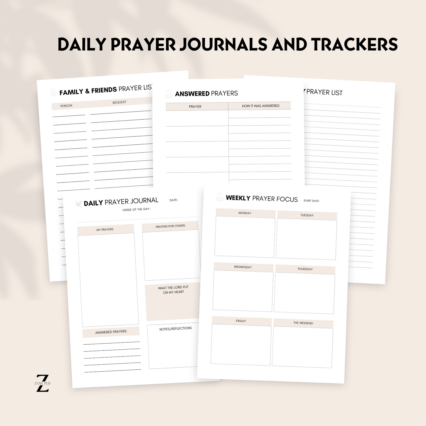 PLR Prayer Journal