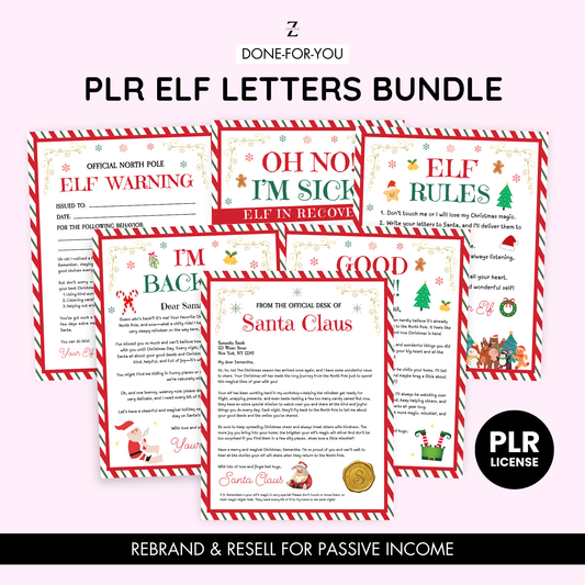 PLR Christmas Elf Letters Bundle