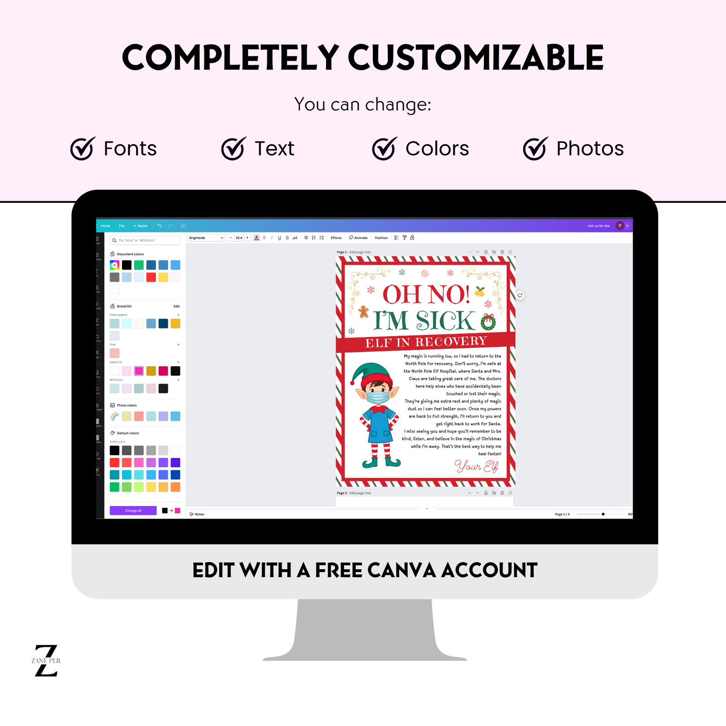 PLR Christmas Elf Letters Bundle