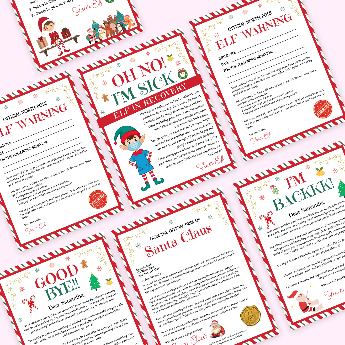 PLR Christmas Elf Letters Bundle