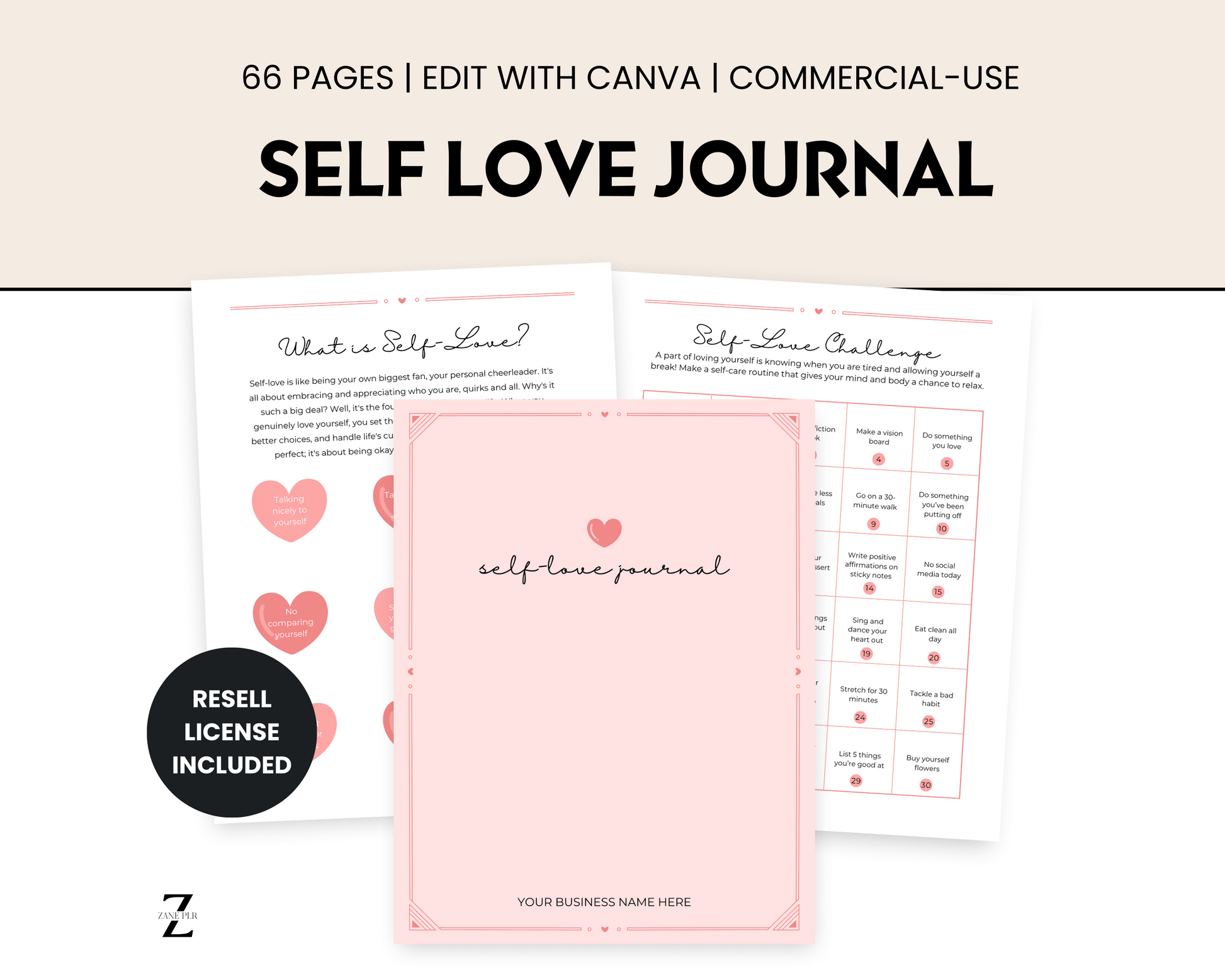 plr self love journal
