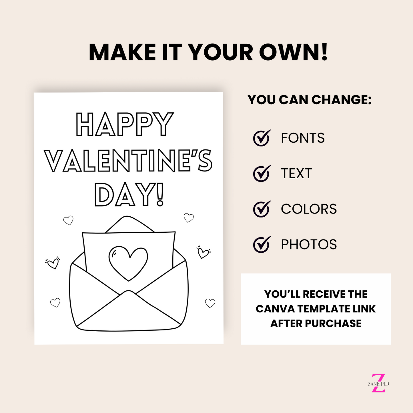 PLR Valentine's Coloring Pages