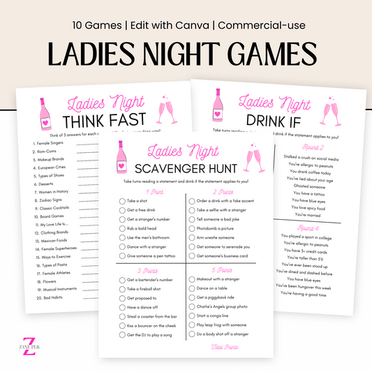 plr ladies night games