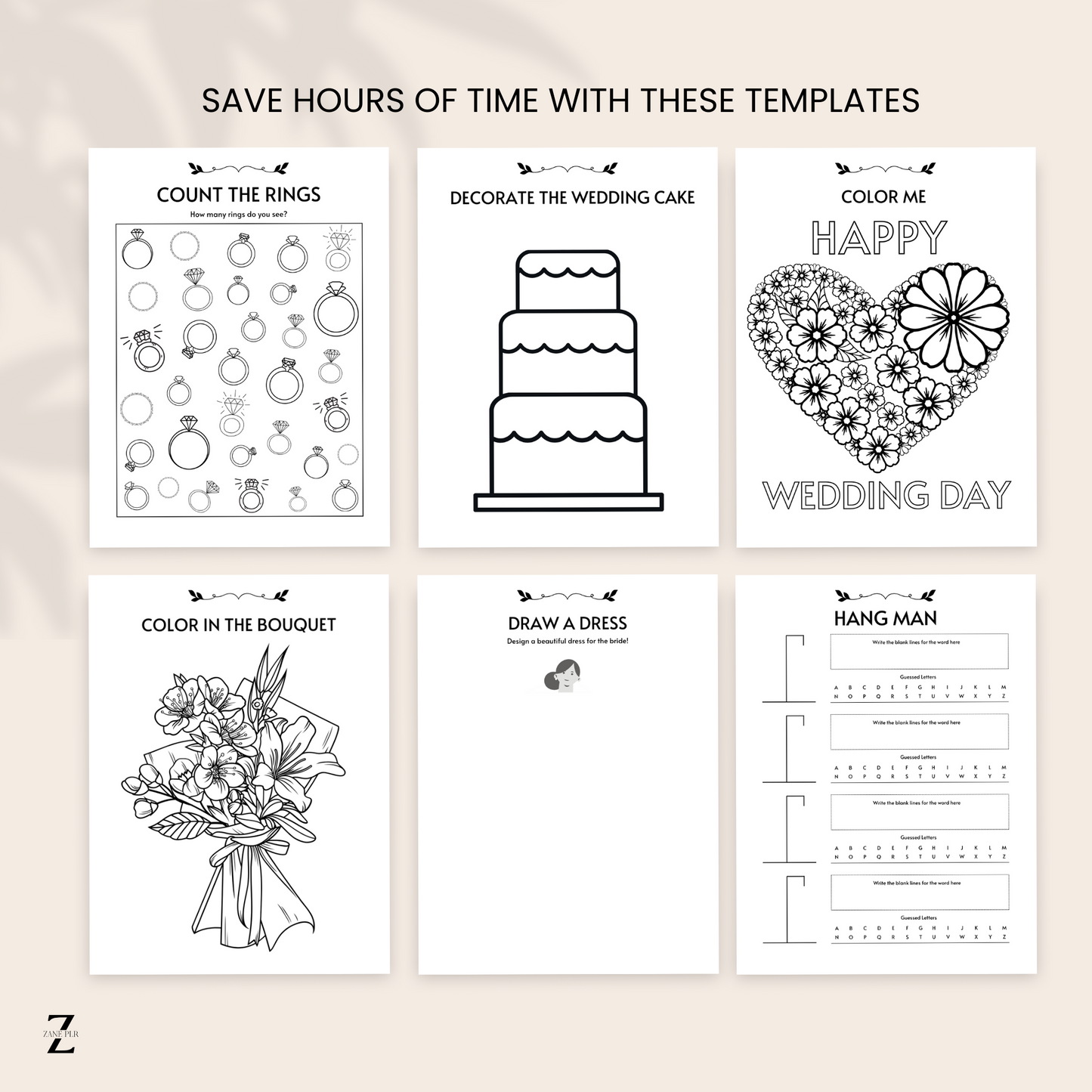 PLR Wedding Activity Book