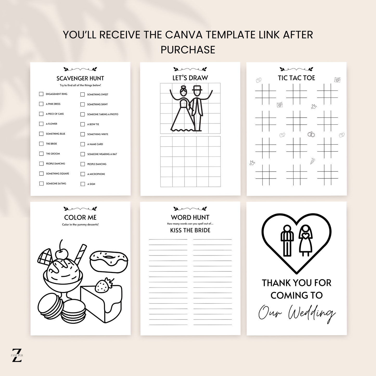 PLR Wedding Activity Book