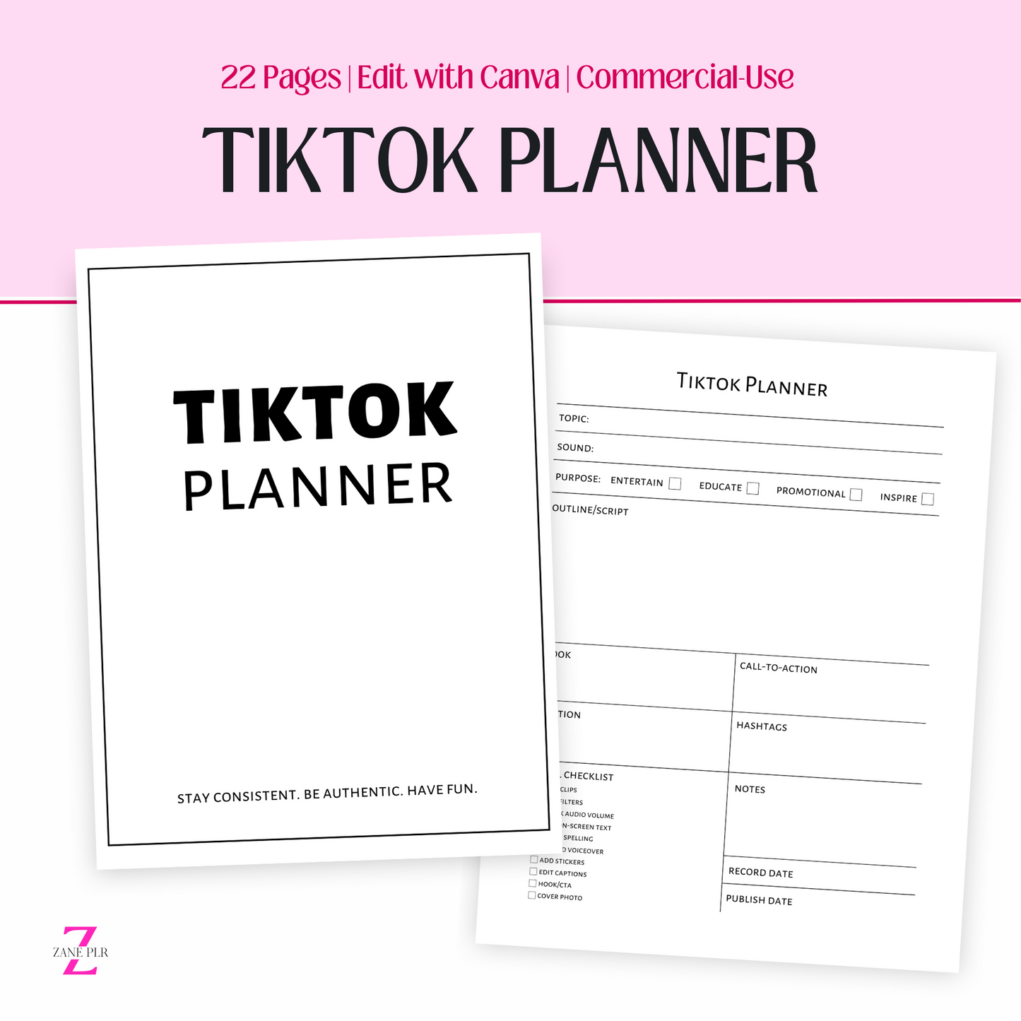 plr tiktok planner