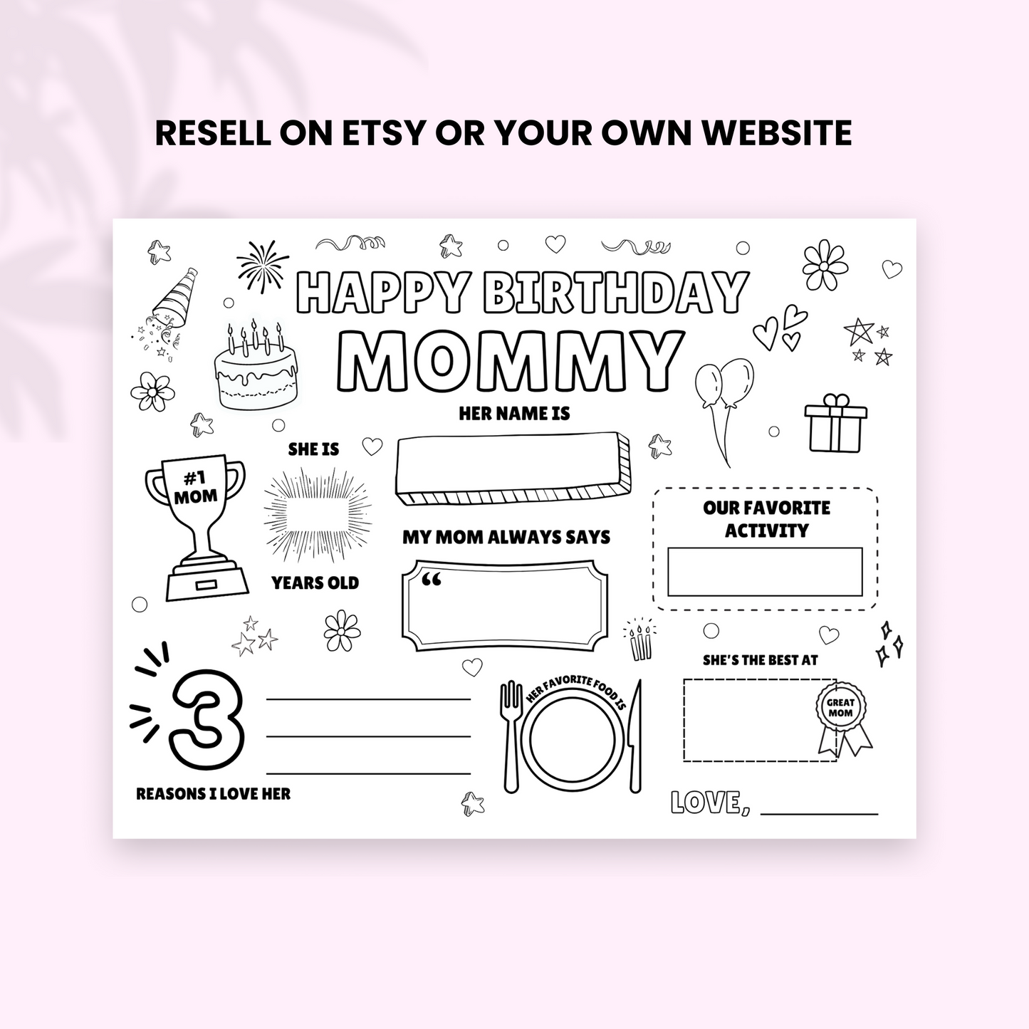 PLR Birthday Keepsake for Mom/Dad