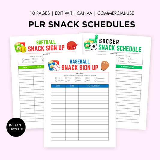 plr sports snack schedules