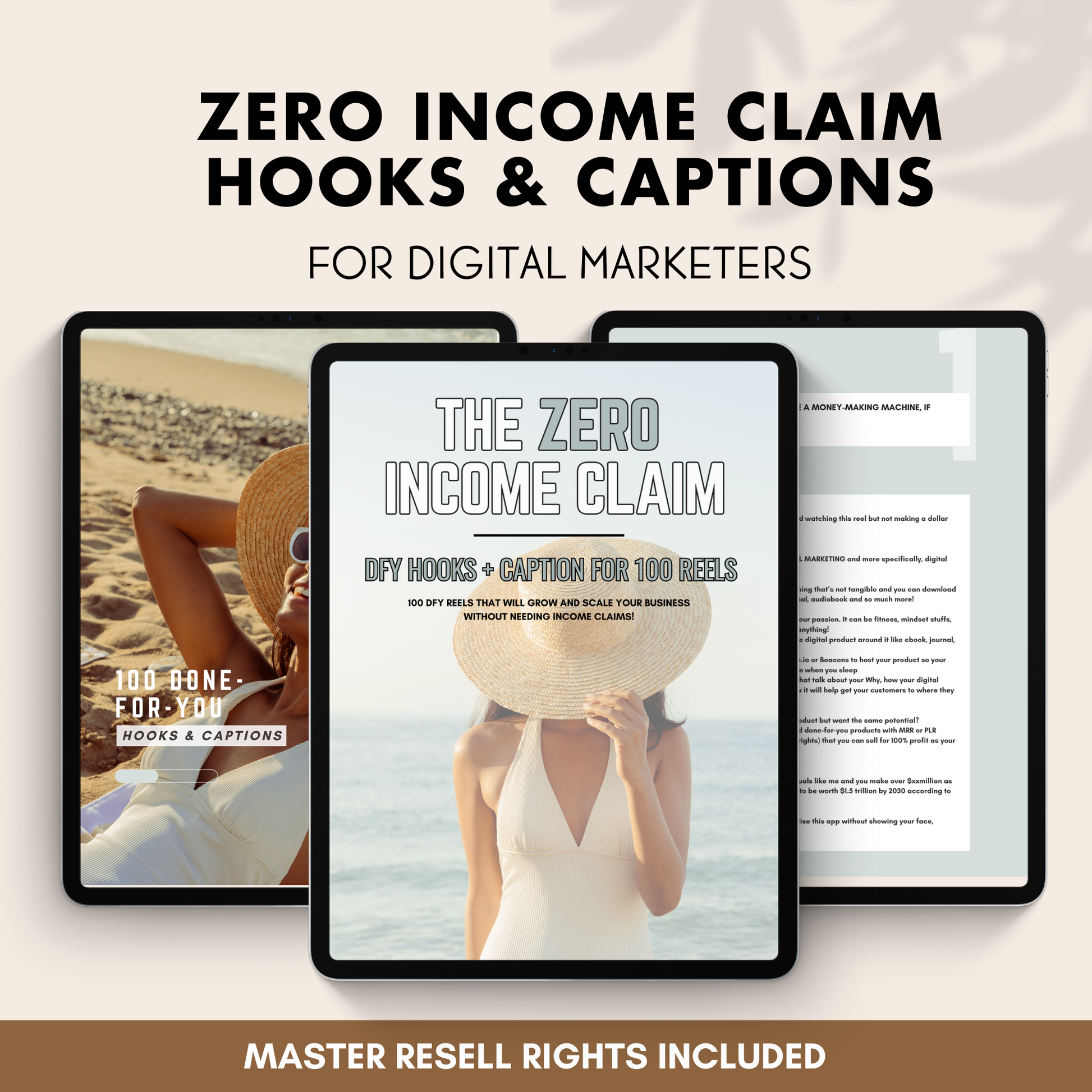 zero income claim pre-written captions for digital marketing