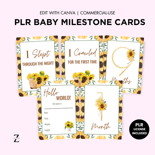 plr baby milestone cards