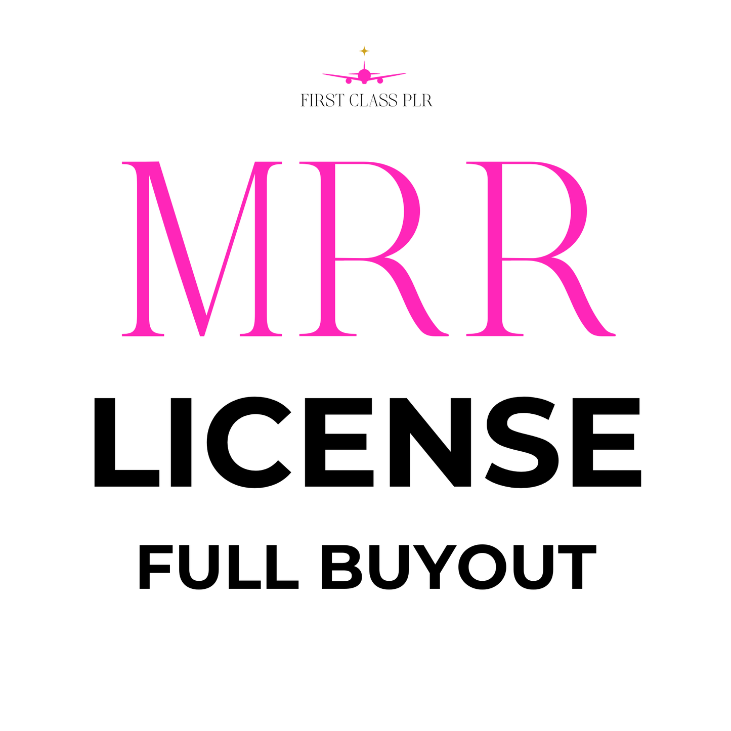 First Class PLR Membership - MRR License Buyout