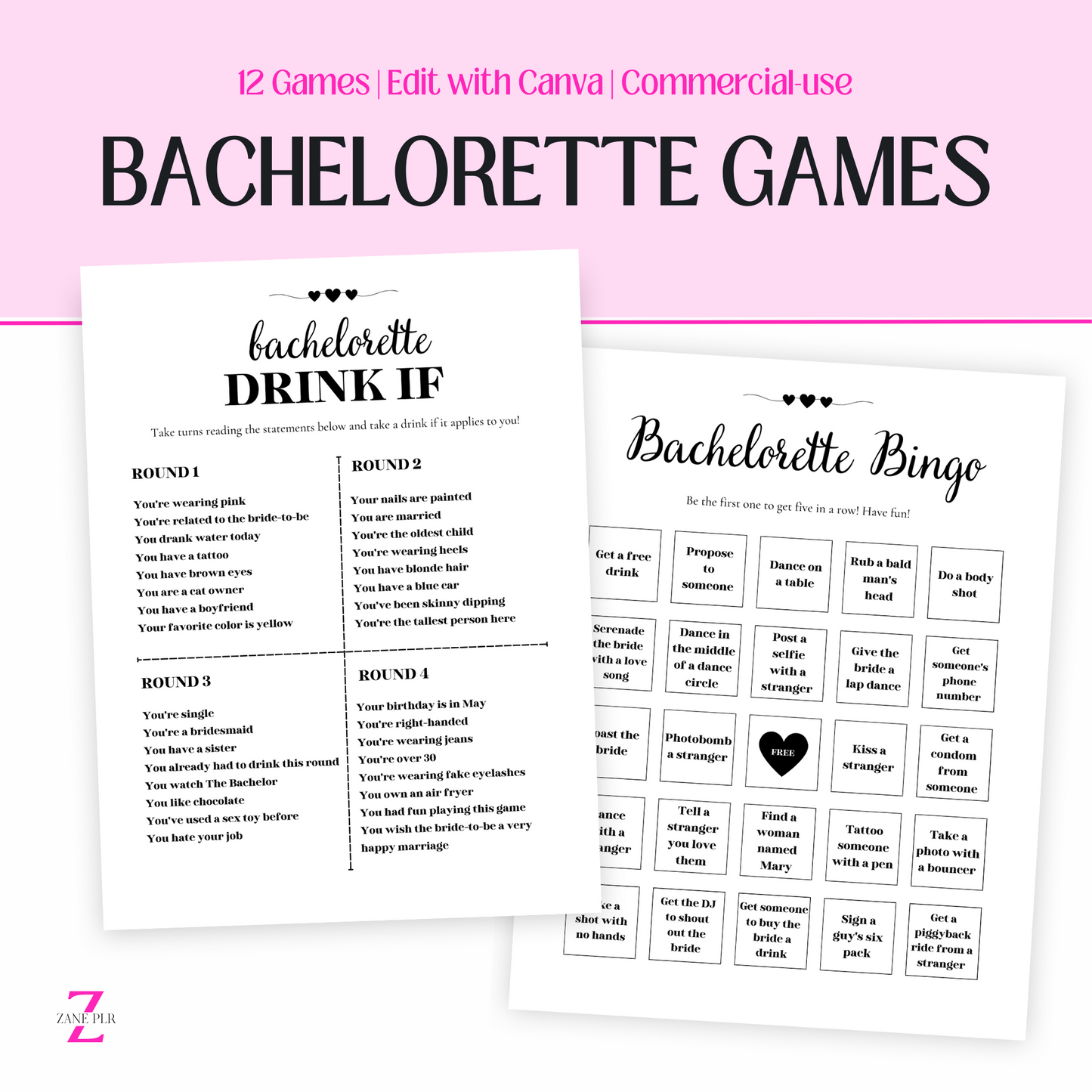 PLR Bachelorette Party Games