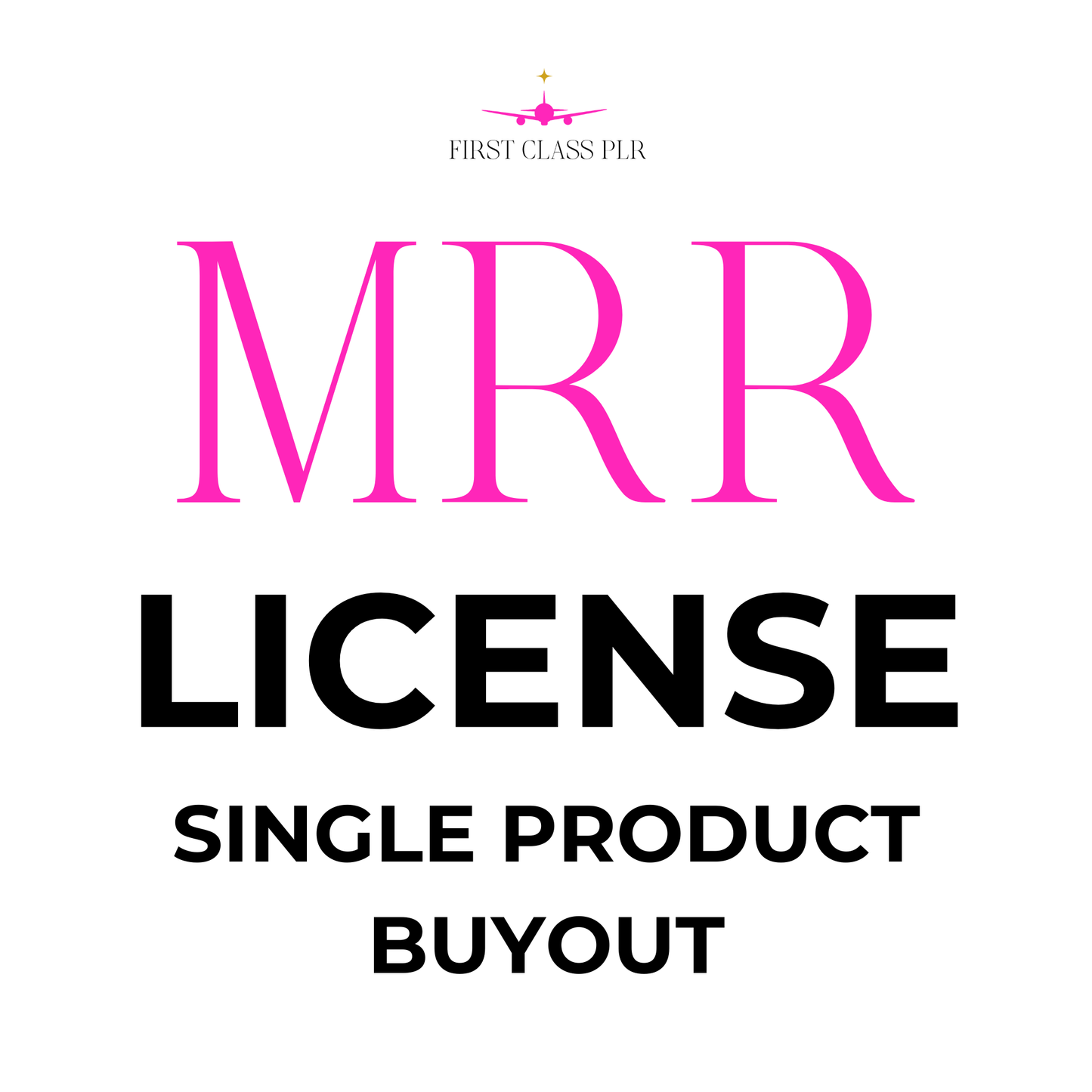 First Class PLR Membership - MRR License Buyout