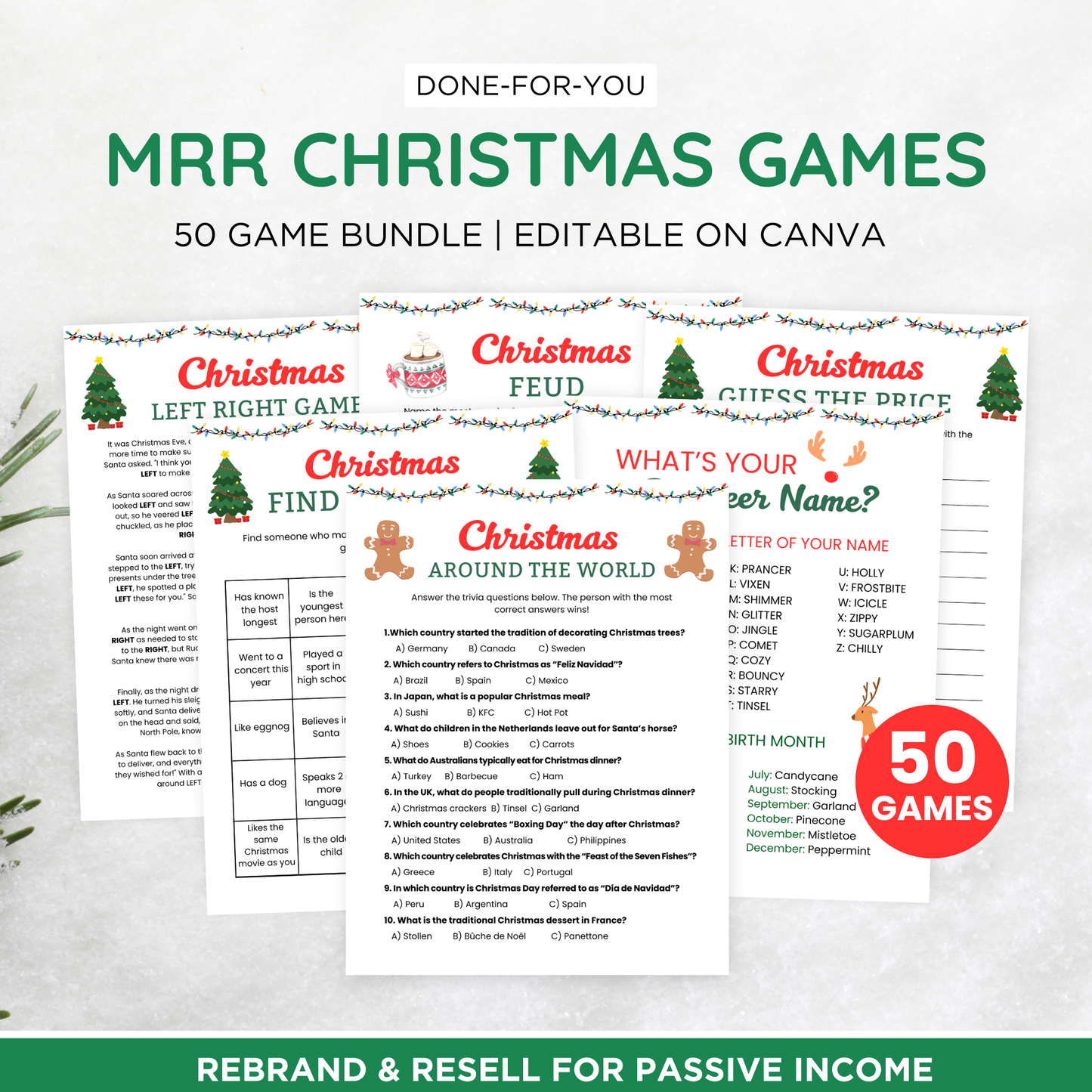 PLR Christmas Games Bundle