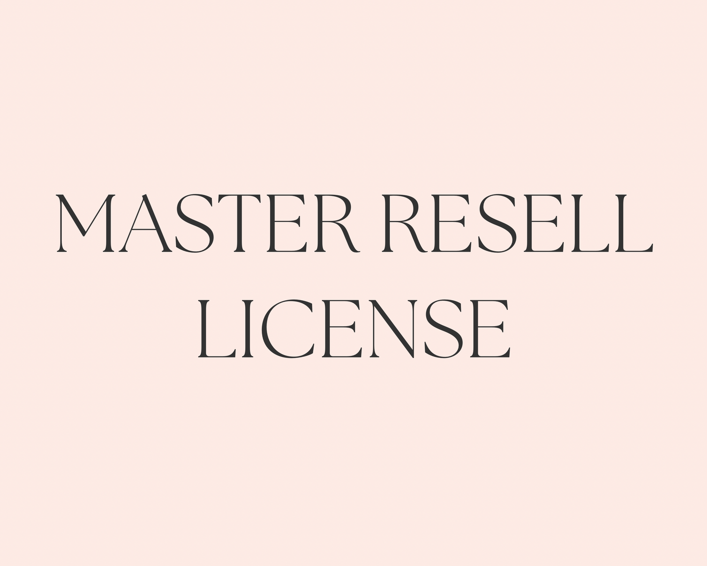 Master Resell License